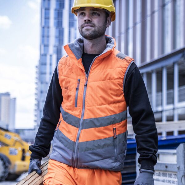 Hi-vis two-tone thermal bodywarmer Thumbnail